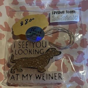 Glitter Dachshund Car Freshener/pink seduction scented